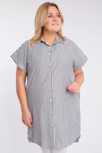 Črna šifonasta bluza z okraski