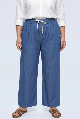 Široke hlače, temen jeans