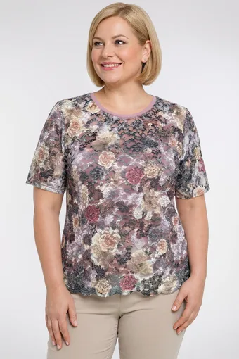 Črna bluza z okrasnim izrezom