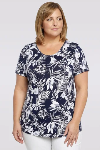 Bluza z vijoličnimi rožami