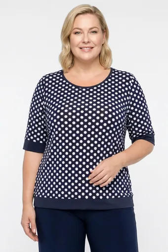 Črna šifonasta bluza z okraski