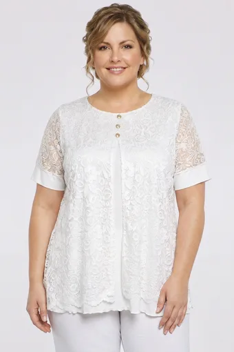 Bluza z zelenimi in roza vzorci
