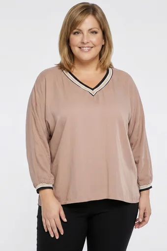 Zelena enobarvna bluza z gumbi
