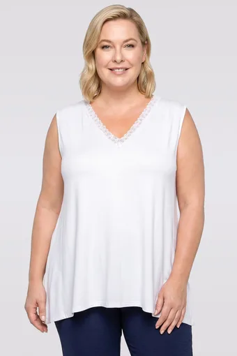 Bela bombažna bluza